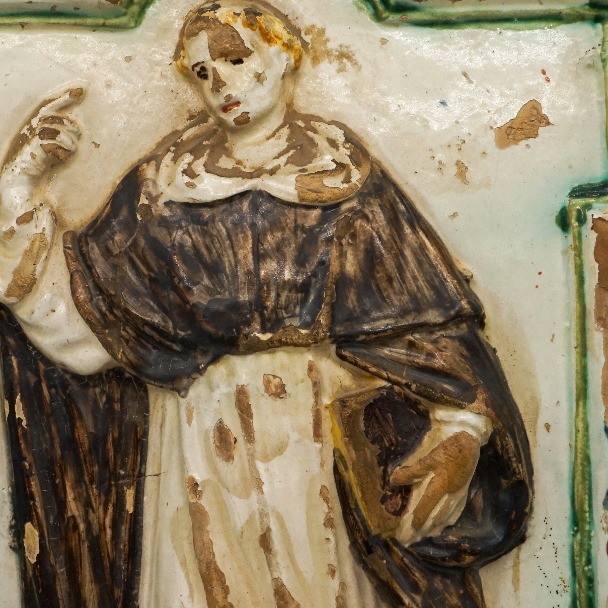 Placca votiva in ceramica smaltata raffigurante San Vincenzo Ferreri – Fine  XVIII secolo-photo-4