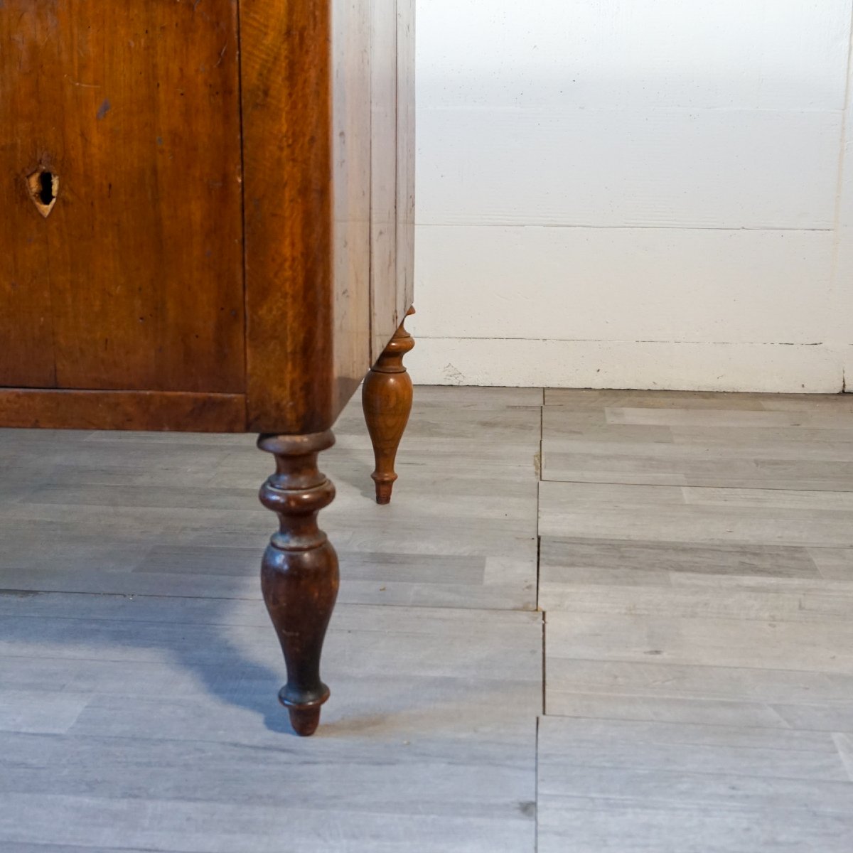 Scrivania antica da lavoro con piano estraibile – Italia, XIX secolo-photo-3