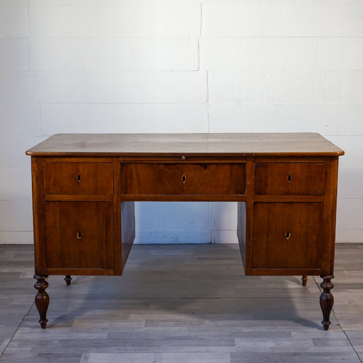 Scrivania antica da lavoro con piano estraibile – Italia, XIX secolo-photo-7