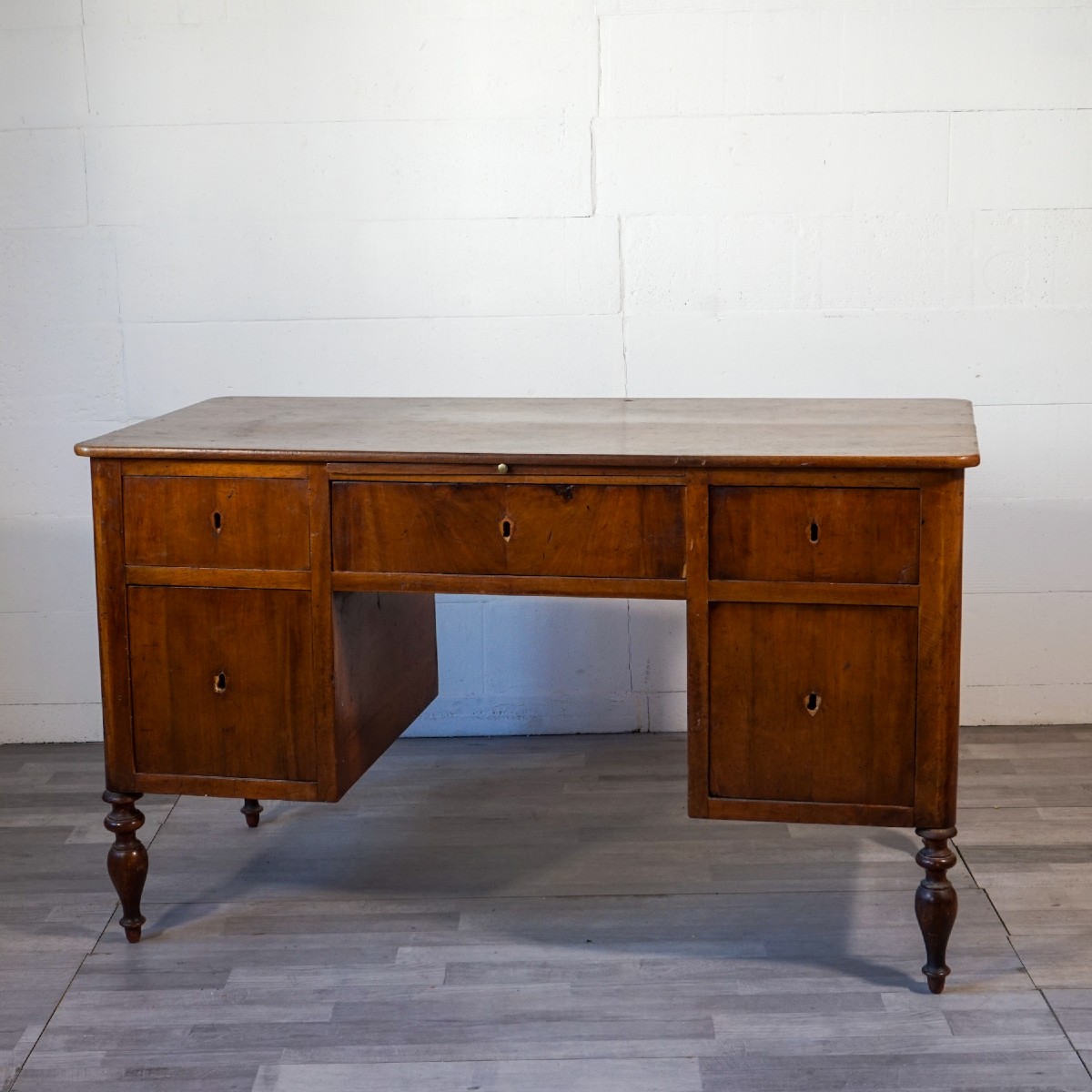 Scrivania antica da lavoro con piano estraibile – Italia, XIX secolo