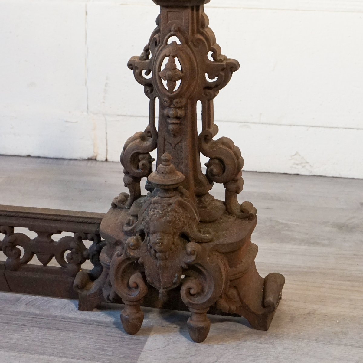 Frontone francese in ghisa per caminetto – Stile Napoleon III, XIX secolo-photo-2