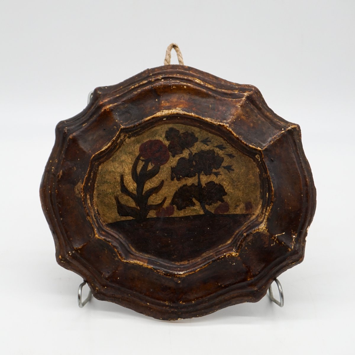 Coppia di Antichi Quadretti in Cartapesta Dipinta – Arte Popolare Italiana, XVII–XVIII Secolo-photo-3