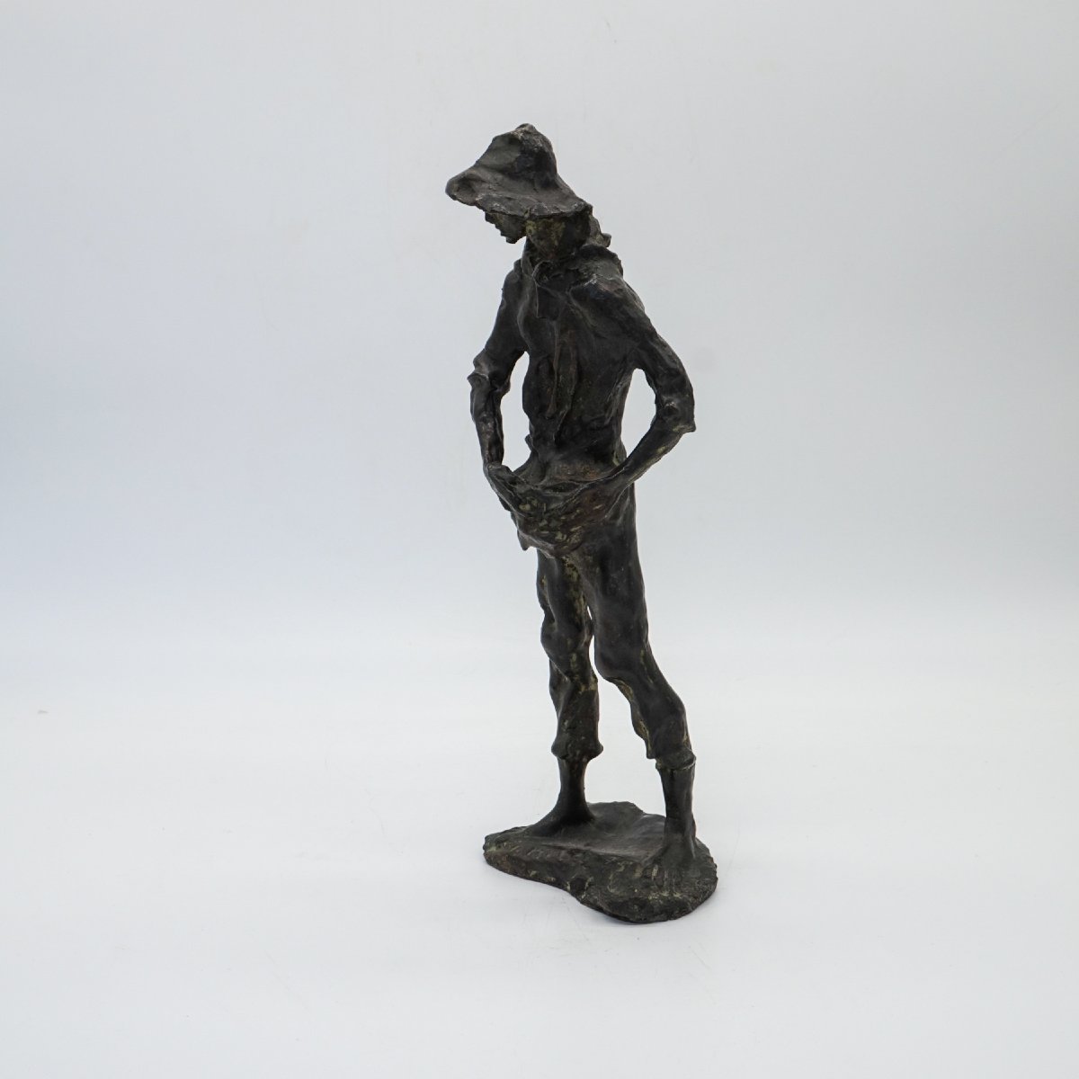Coppia di sculture in bronzo “Mondina” e “Seminatore” di Augusto Murer – Italia, 1975-photo-1