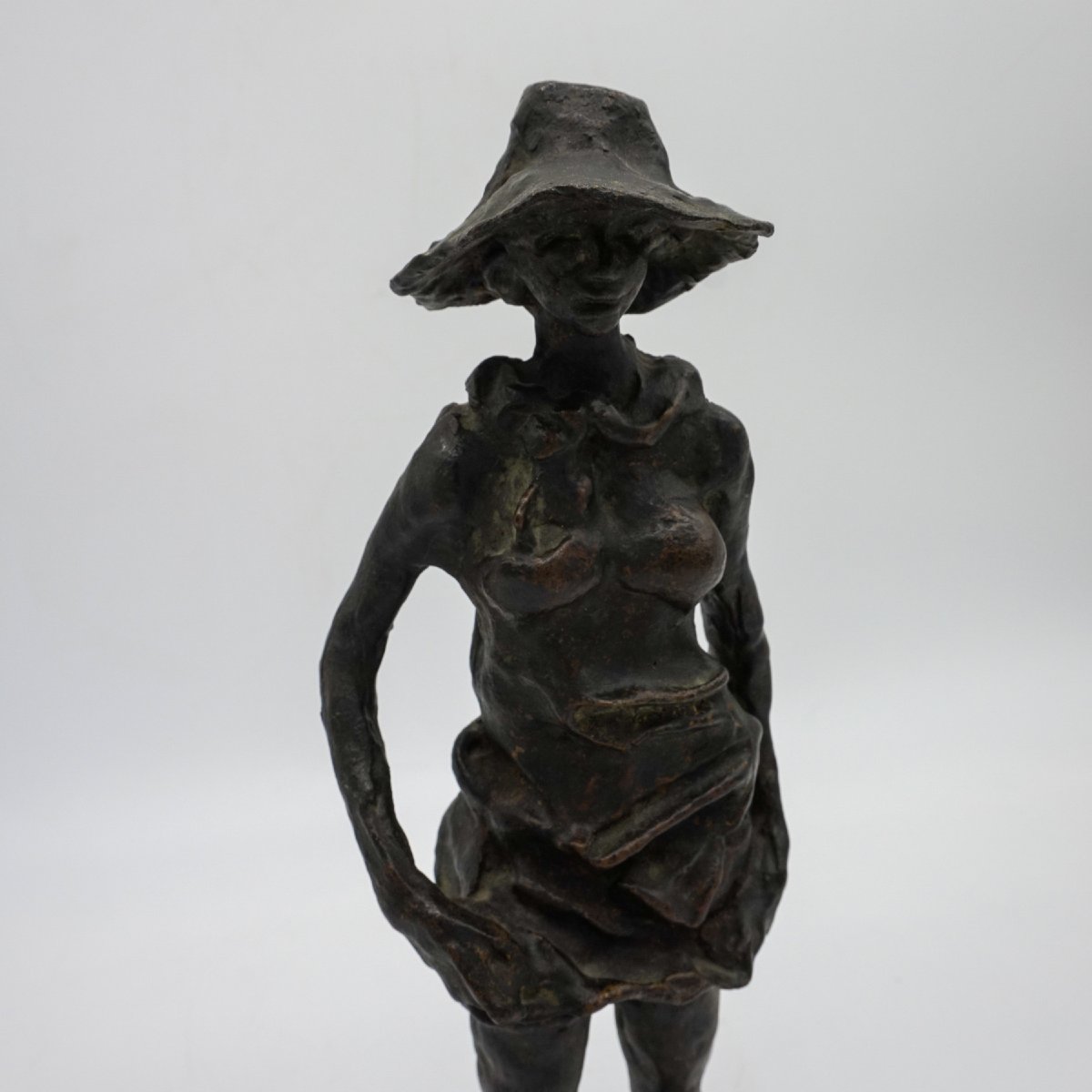 Coppia di sculture in bronzo “Mondina” e “Seminatore” di Augusto Murer – Italia, 1975-photo-6