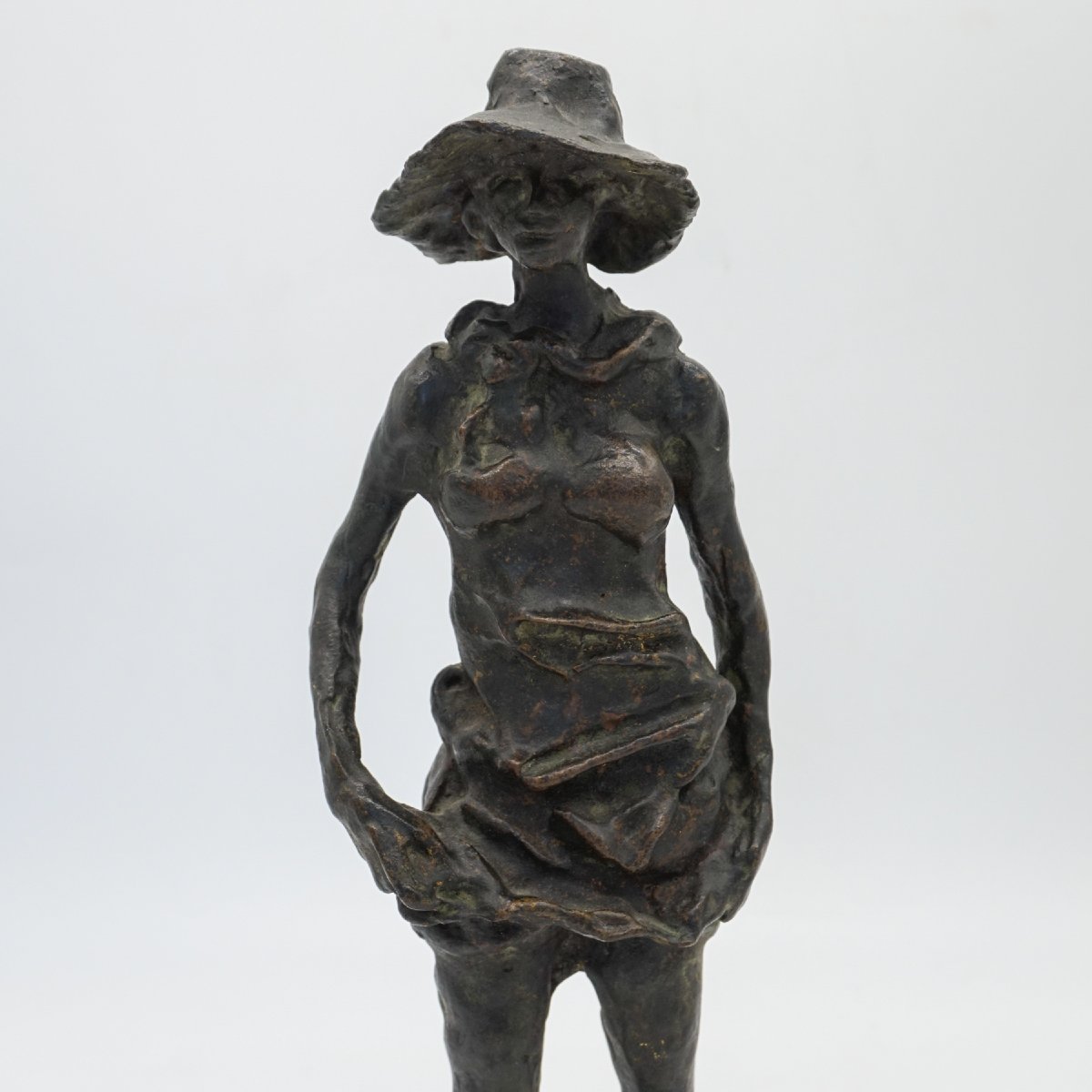 Coppia di sculture in bronzo “Mondina” e “Seminatore” di Augusto Murer – Italia, 1975-photo-7