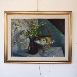 Natura morta con fiori e frutta – Violetta Branzanti (Ravenna 1914 – 2001)