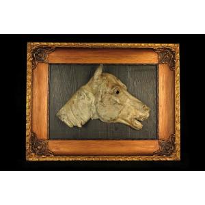Rare And Old Vestige Of A Horse Butcher's Shop Sign In Zinc Circa 1880