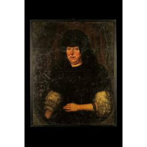 Antique 18th-century Portrait Of A Woman, Oil Painting By Elisabeth Osterhausen
