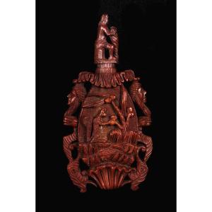 Antique Snuff Box, 19th Century Folk Art / Tobacco