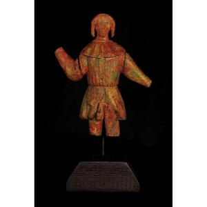 Interesting Vestige Of Old Sculpture, Old Folk Art Children's Toy