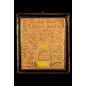 Interesting And Old Mortuary Souvenir, Dated 1885