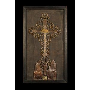 Amazing And Old Montage, Religious Folk Art Around 1880