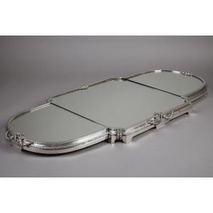 A. Aucoc - Surtout Table In Three Parts Sterling Silver L. XVI - Nineteenth