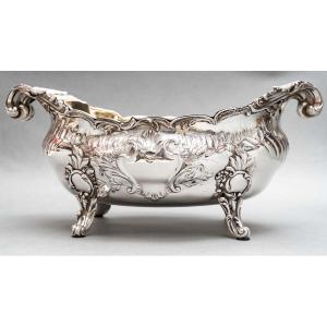 Jb Francois - Important Planter In Sterling Silver Nineteenth