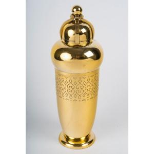 Tetard Frères - 20th Century Art Deco Silver-gilt Shaker