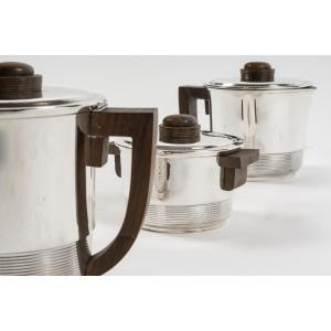 Fouquet Lapar - 3-piece Art Deco Sterling Silver Tea And Coffee Set