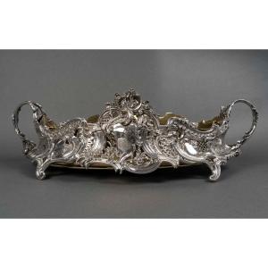  Solid Silver Rock Planter Napoleon III Period