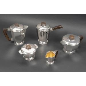 Ernest Prost, Solid Silver Tea, Coffee And Chocolate Service – Art Deco Circa 1930