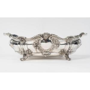 Boin Taburet - Solid Silver Jardiniere With Lining - 19th Century