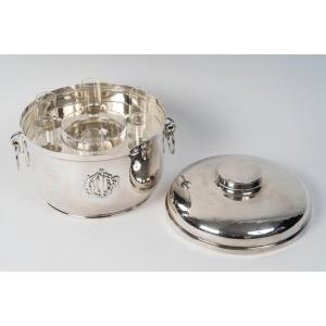 Christian Dior Caviar Set In Sterling Silver And Crystal Northern Italy, 20th Century