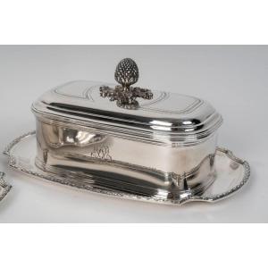 Boin Taburet - Pair Of Solid Silver Terrines 19th Century