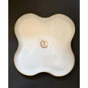 White Porcelain Quatrefoil Dish / Louis-philippe