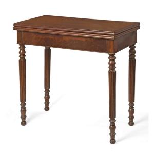 Mahogany Console Game Table - Louis-philippe Period