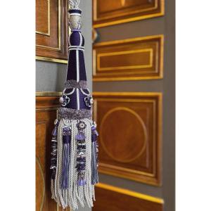 Pair Of Large Tiebacks - Purple Color (21st Century)