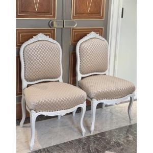 Pair Of Louis XV Regency Style Chairs