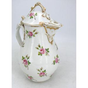 Very Beautiful Jug/chocolate Pot, Late 18th Century Paris Porcelain, Excellent Condition.