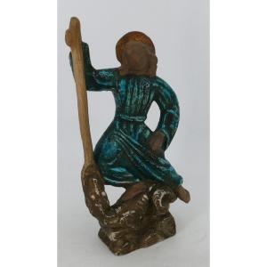 Pierre Le Faguays (1892/1962), Ceramic “saint George Slaying The Dragon” Art Deco.