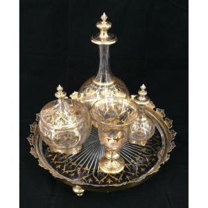 Casimir Aucoc, Night Service, Crystal, Vermeil, Sterling Silver Minerva.