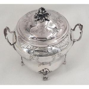 Bordeaux, Solid Silver Sugar Bowl XVIII, Joseph Roger, Received In 1778, Excellent Condition.