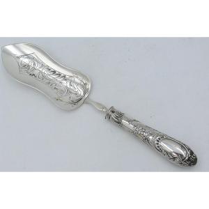 Eugène Collet, Solid Silver Minerva Fish Scoop, Louis XV Style, Perfect Condition.