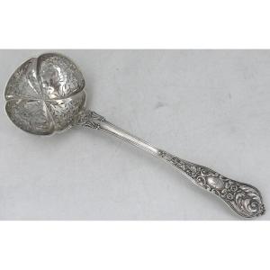 Solid Silver Sprinkling Spoon, Vieillard Hallmark 1819-1838, Vine.