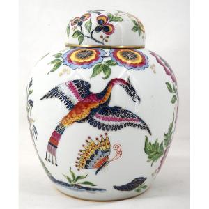 Le Tallec In Paris, Porcelain Covered Pot, Complete, Signed, In Excellent Condition.