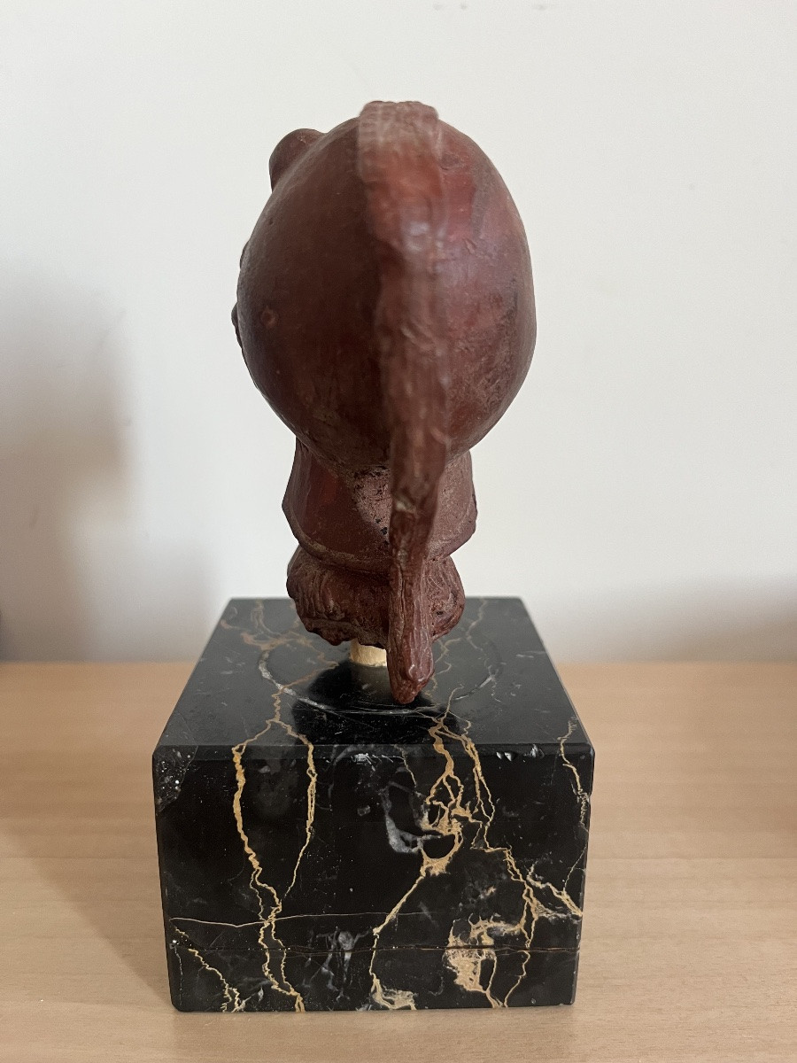 Testa d'uomo barbuto in cera rossa - Grand Tour, XVIII-XIX secolo-photo-3