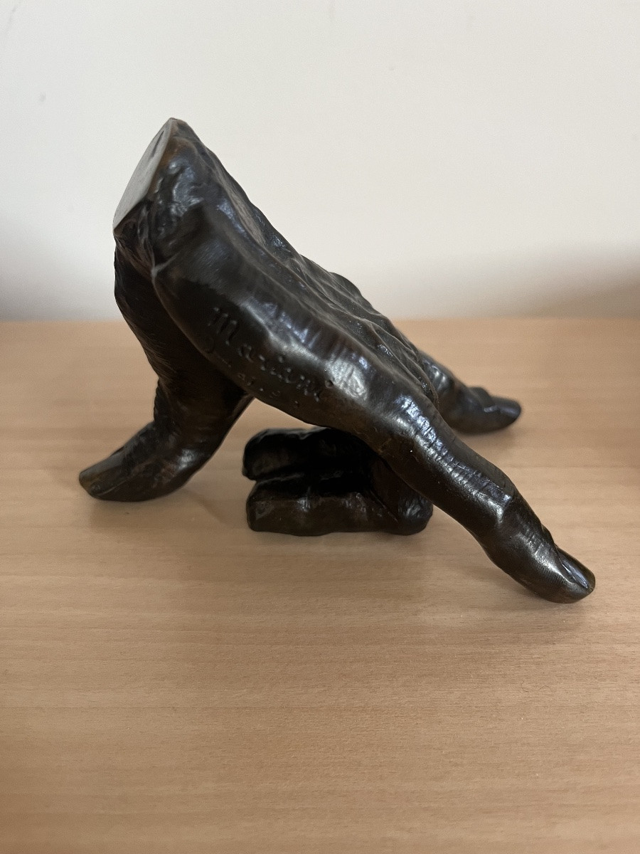 Scultura "La Mano" in bronzo-photo-2
