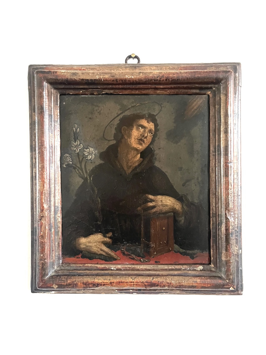 Sant'Antonio di Padova – Olio su Ardesia