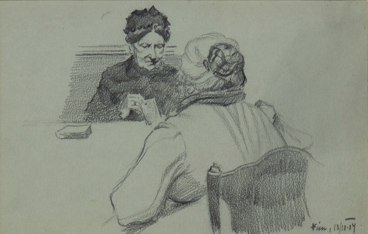 Scena d’interno – Due donne a tavola (1907)-photo-2