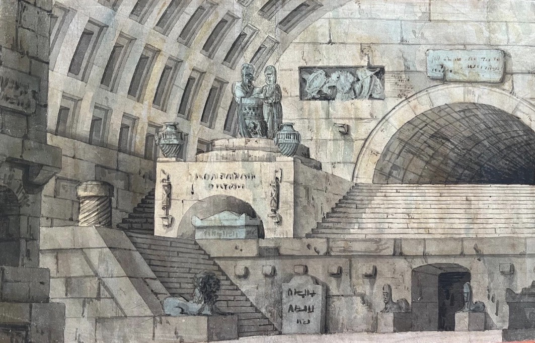 Scenografia Teatrale per un Mausoleo Sotterraneo