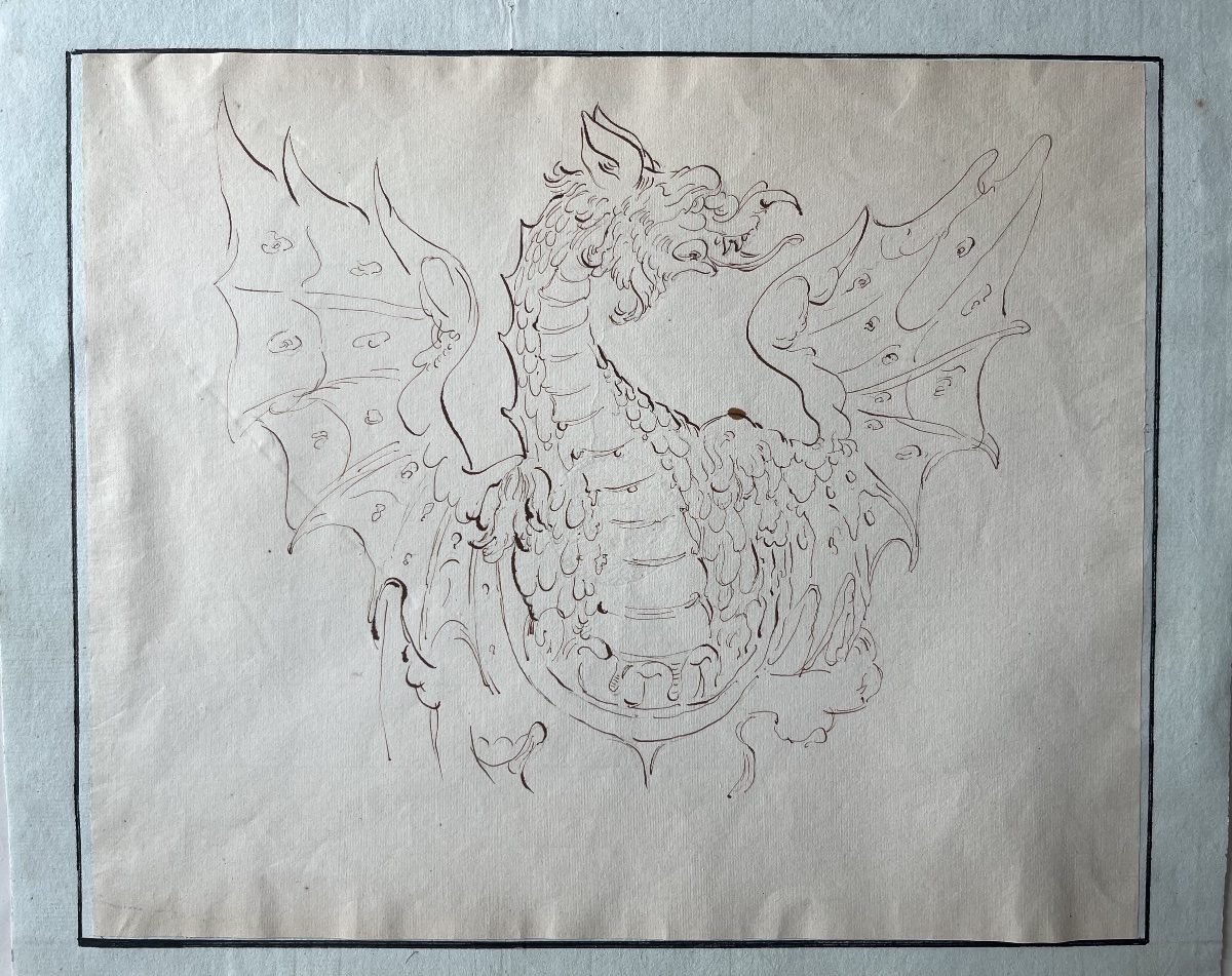 Disegno antico di Drago del 700-photo-2