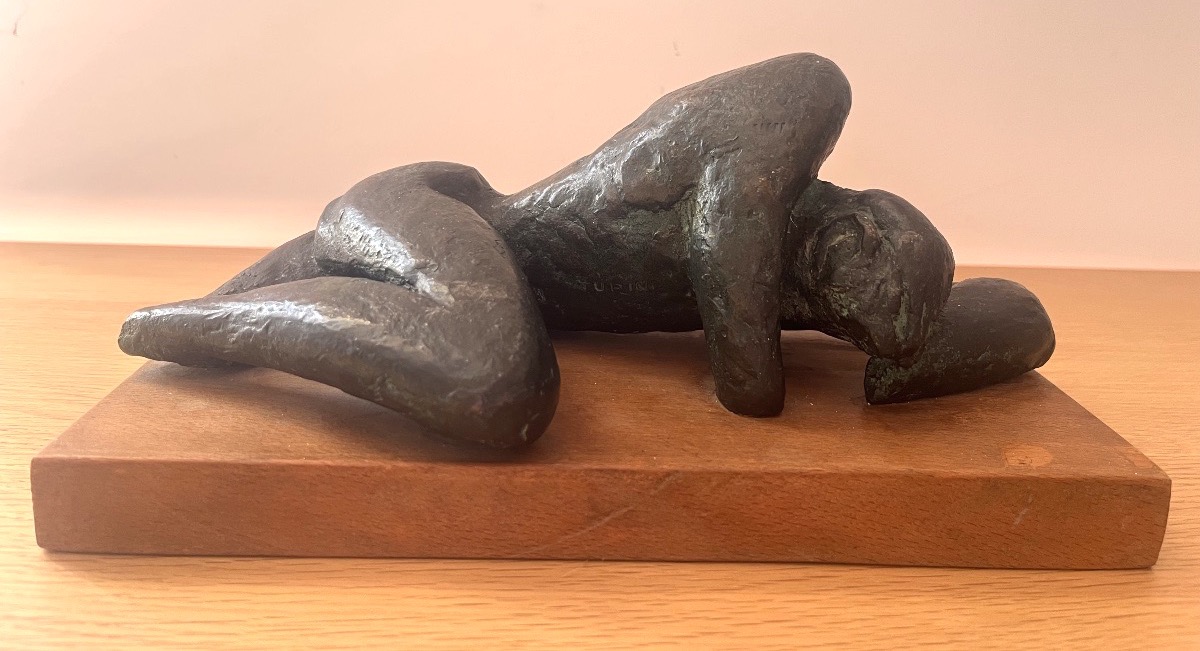 Scultura modernista in bronzo - Nudo disteso