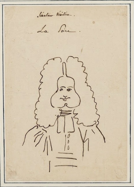 Caricatura satirica di un "Senatore Veneziano" – Il tema della "Pera" di Charles Philipon