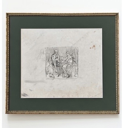 Disegno a penna - Scena mitologica classica (Marte e Venere)-photo-2