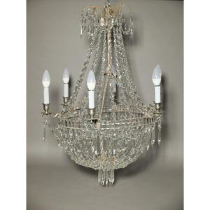 19th Century Basket-shaped Chandelier.