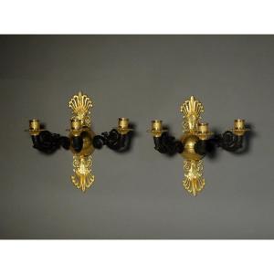 Pair Of Restoration Period Wall Lights