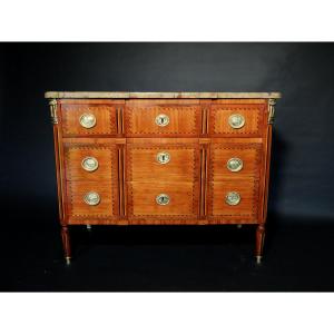 Louis XVI Chest Of Drawers In Rosewood Marquetry