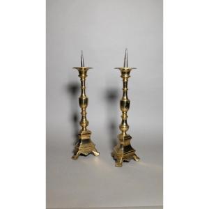 Pair Of Louis XIV Period Candlesticks