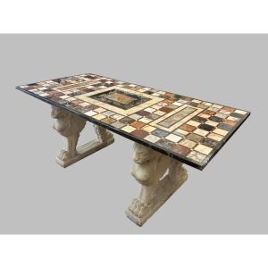 Marble Marquetry Table